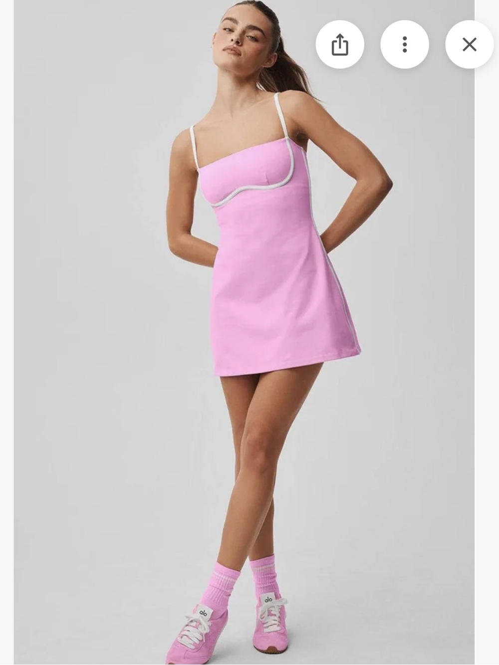 NWT alo streamlined airbrush candy hearts tennis dress